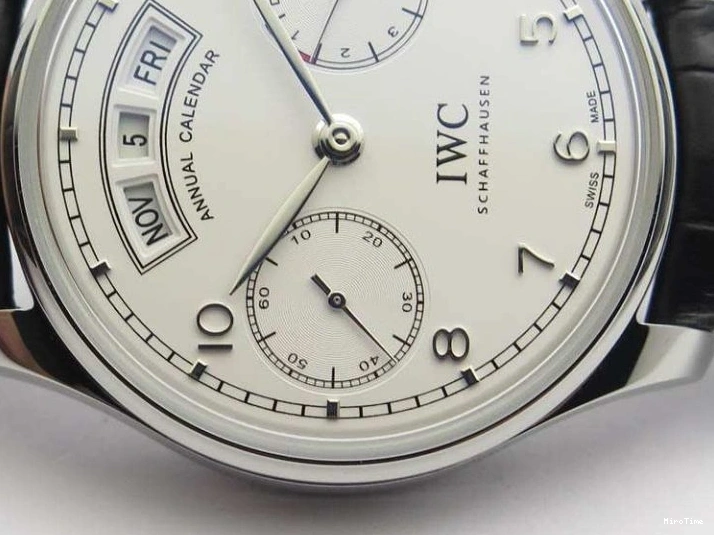 MIROTIME 0208 SportInspired Portuguese Real PR Real Annual Calendar IW503501 YLF 1:1 Best Edition White Dial On Leather Strap A 7241